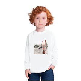 camiseta-infantil-manga-longa-branca-skis-alpine-escape