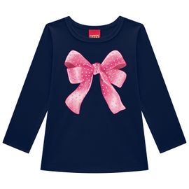 blusa-meninas-manga-longa-malha-azul-marinho-grande-laco
