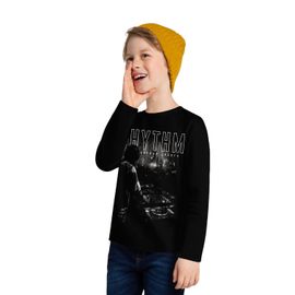 Camiseta-Infantil-Manga-Longa-Preta-DJ-Rhythm-Kyly-1