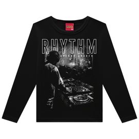 Camiseta-Infantil-Manga-Longa-Preta-DJ-Rhythm-Kyly-2
