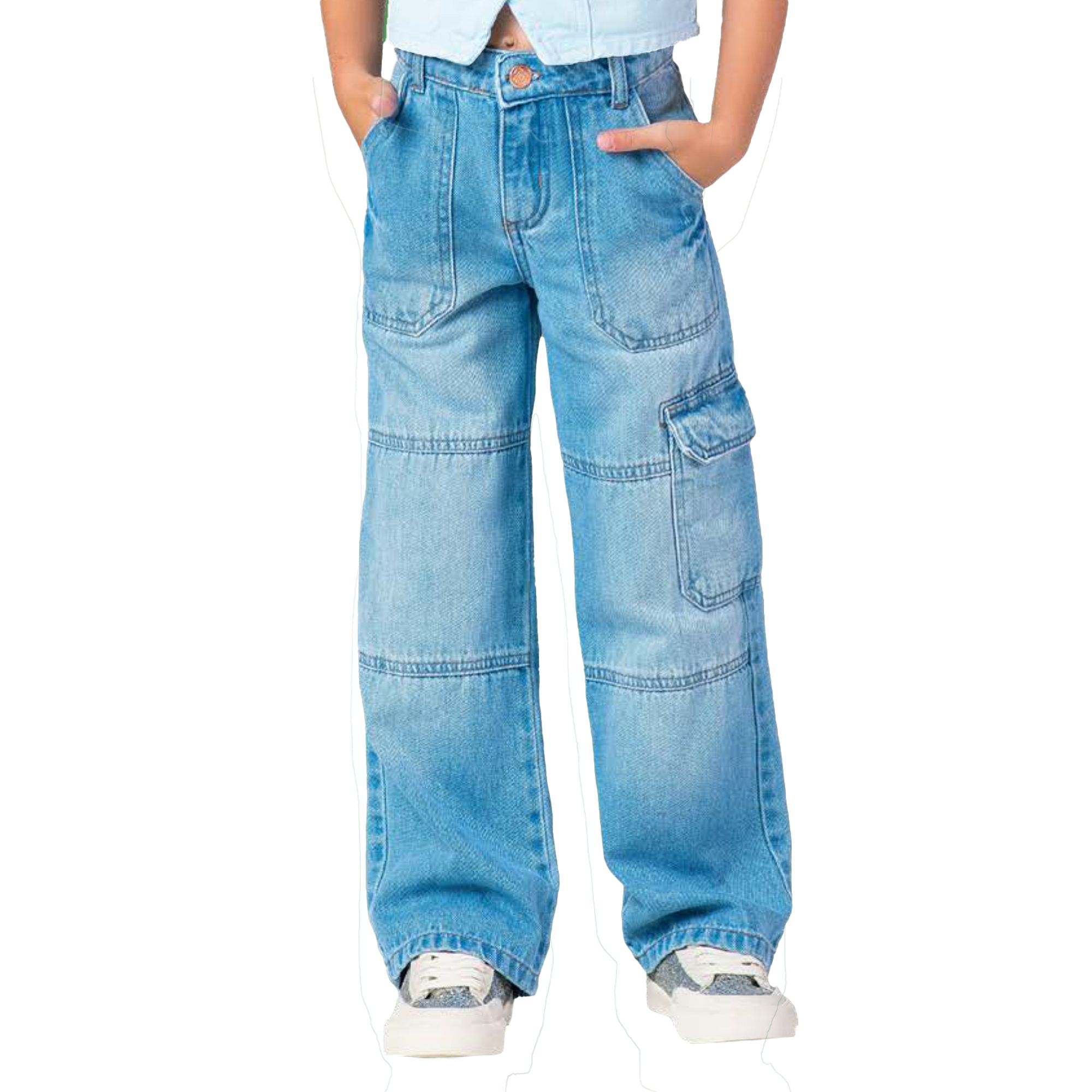 Calca-Meninas-Jeans-Cargo-Bolso-Lateral-Wide-Leg-1