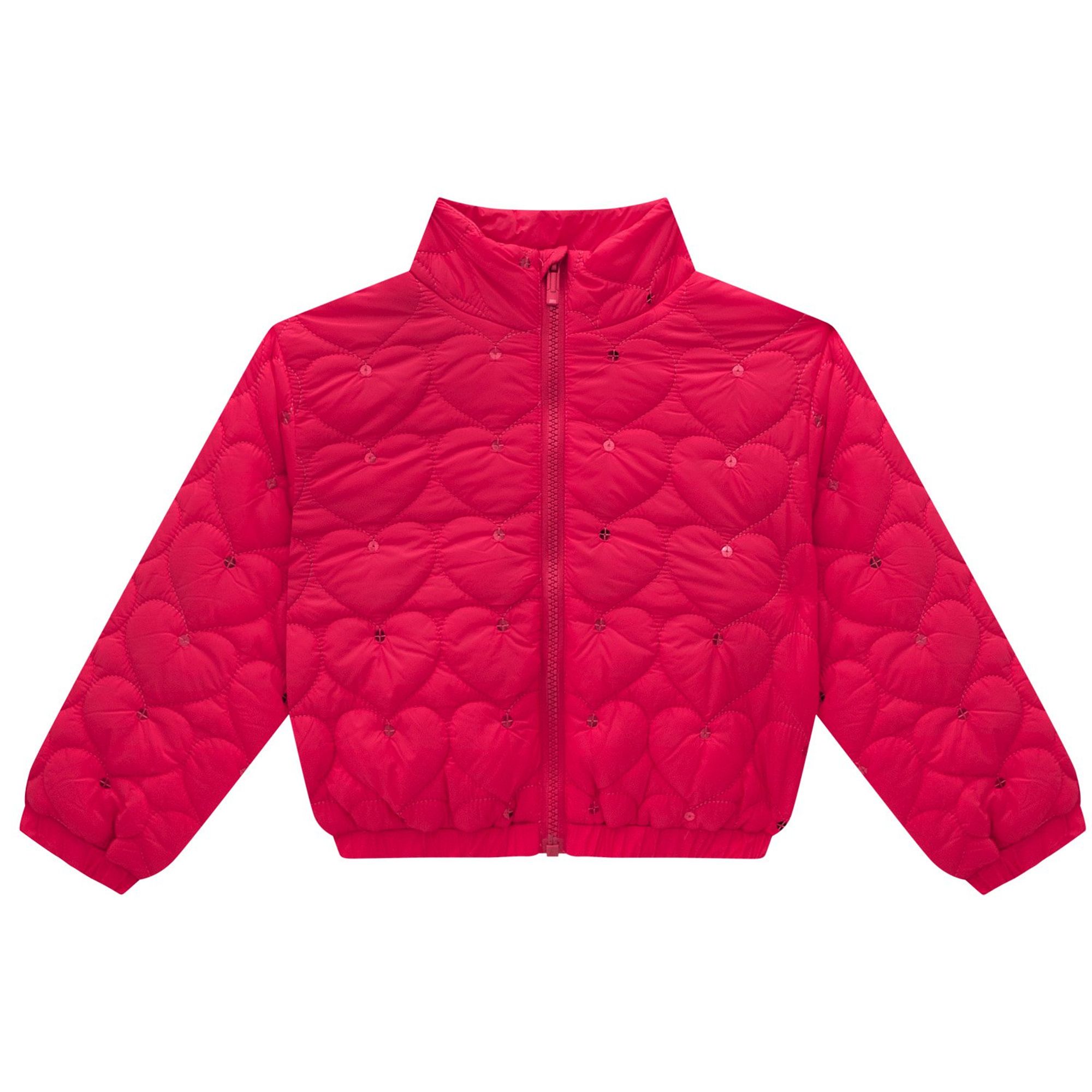 jaqueta-infantil-puffer-cropped-matelasse-rosa-carmim
