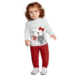 Conjunto-Meninas-Moletom-Blusao-Gatinhos-Mescla-e-Vermelho-1