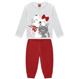 Conjunto-Meninas-Moletom-Blusao-Gatinhos-Mescla-e-Vermelho-2