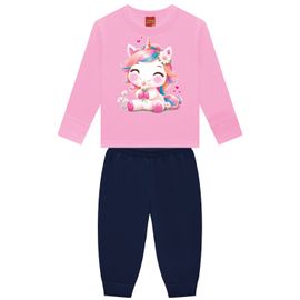 Conjunto-Meninas-Moletom-Rosa-Unicornio-e-Calca-Azul-Marinho-2
