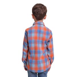 Camisa-Infantil-Junina-Flanela-Xadrez-Laranja-e-Azul--2