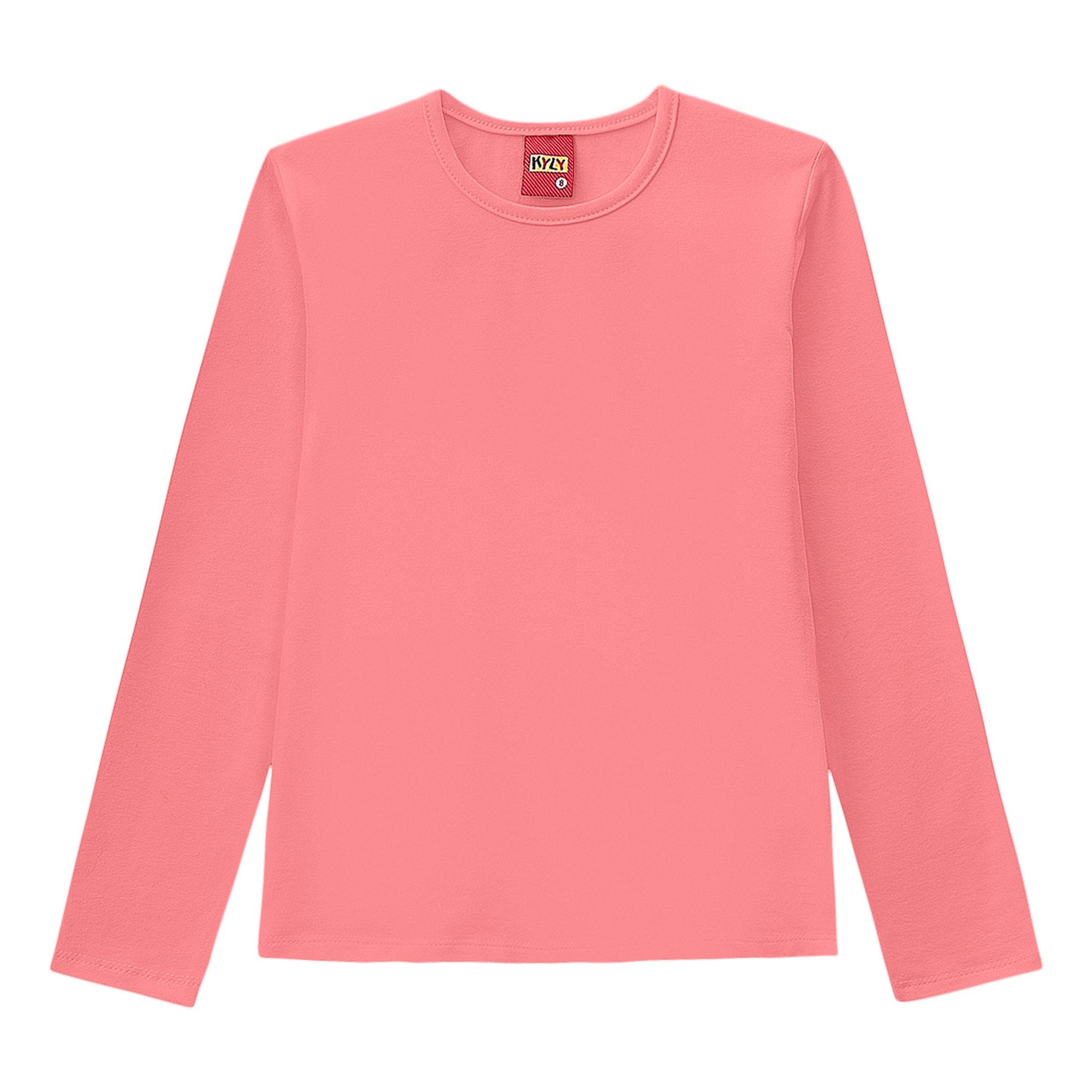 Camiseta-Infantil-Basica-Meninas-Manga-Longa-Rosa-Fruit-