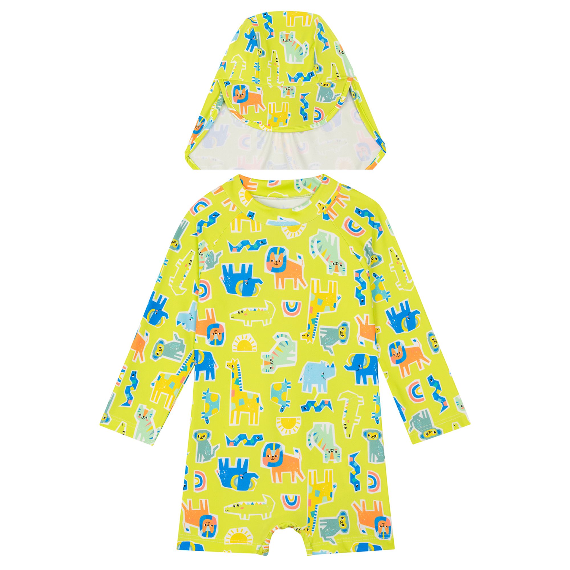 Macaquinho-Praia-Infantil-Ziper-Manga-Longa-com-Chapeu-Lime-Animais-Zoo-1