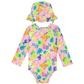 Maio-Body-Bebe-Manga-Longa-com-Chapeu-Rosa-Animais-Zoo-2