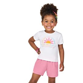 Conjunto-Meninas-Camiseta-Branca-Cuteness-e-Short-Moletinho-Rosa-1