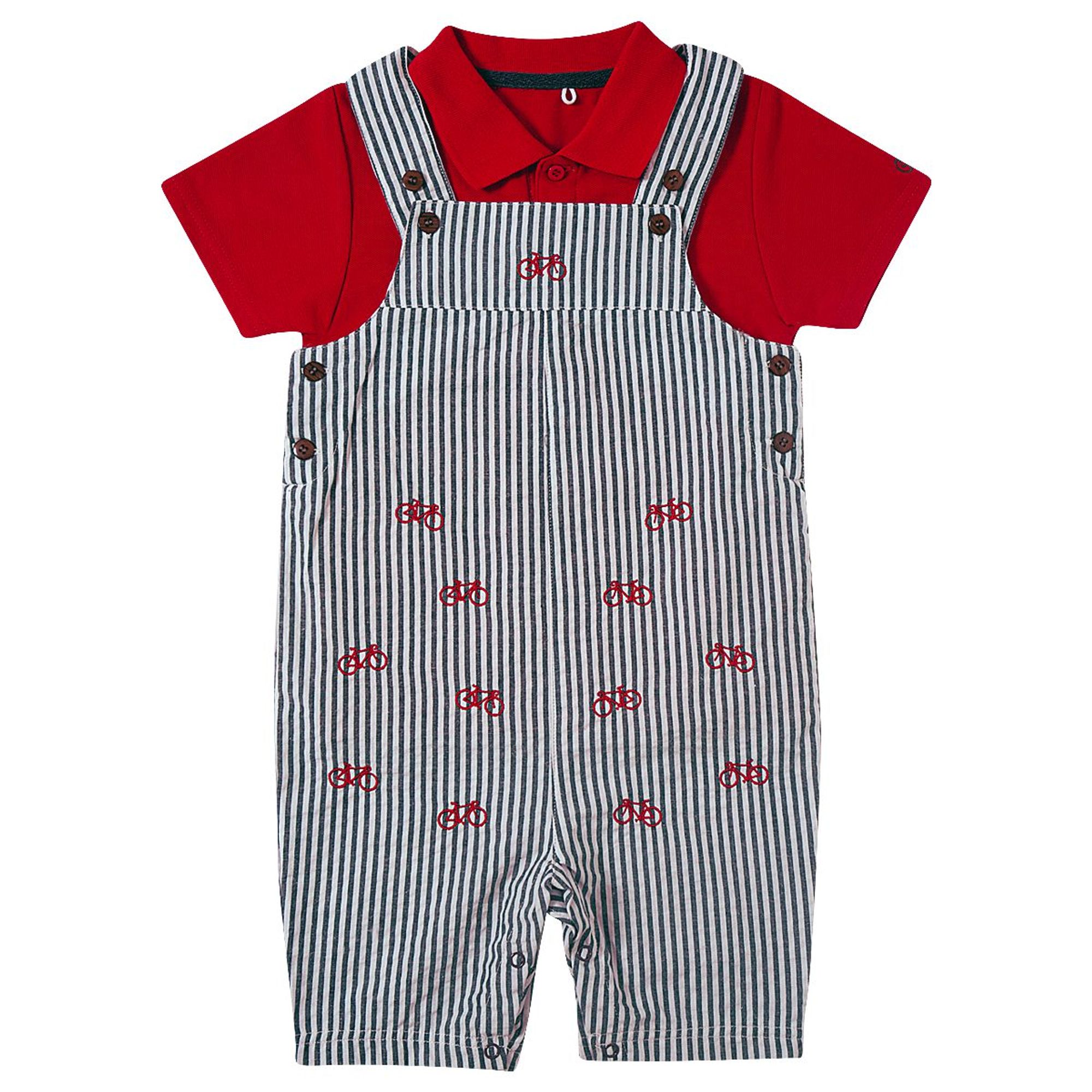 Jardineira-Infantil-Listrada-Bicicletas-Bordadas-e-Camisa-Polo-Vermelha-1