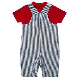 Jardineira-Infantil-Listrada-Bicicletas-Bordadas-e-Camisa-Polo-Vermelha-2