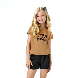 Conjunto-Infantil-Blusa-Camurca-Freedom-e-Short-Preto-Aplique-Bols