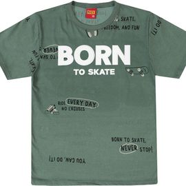 Camiseta-Infantil-Manga-Curta-Verde-Bambu-Born-To-Skate-2