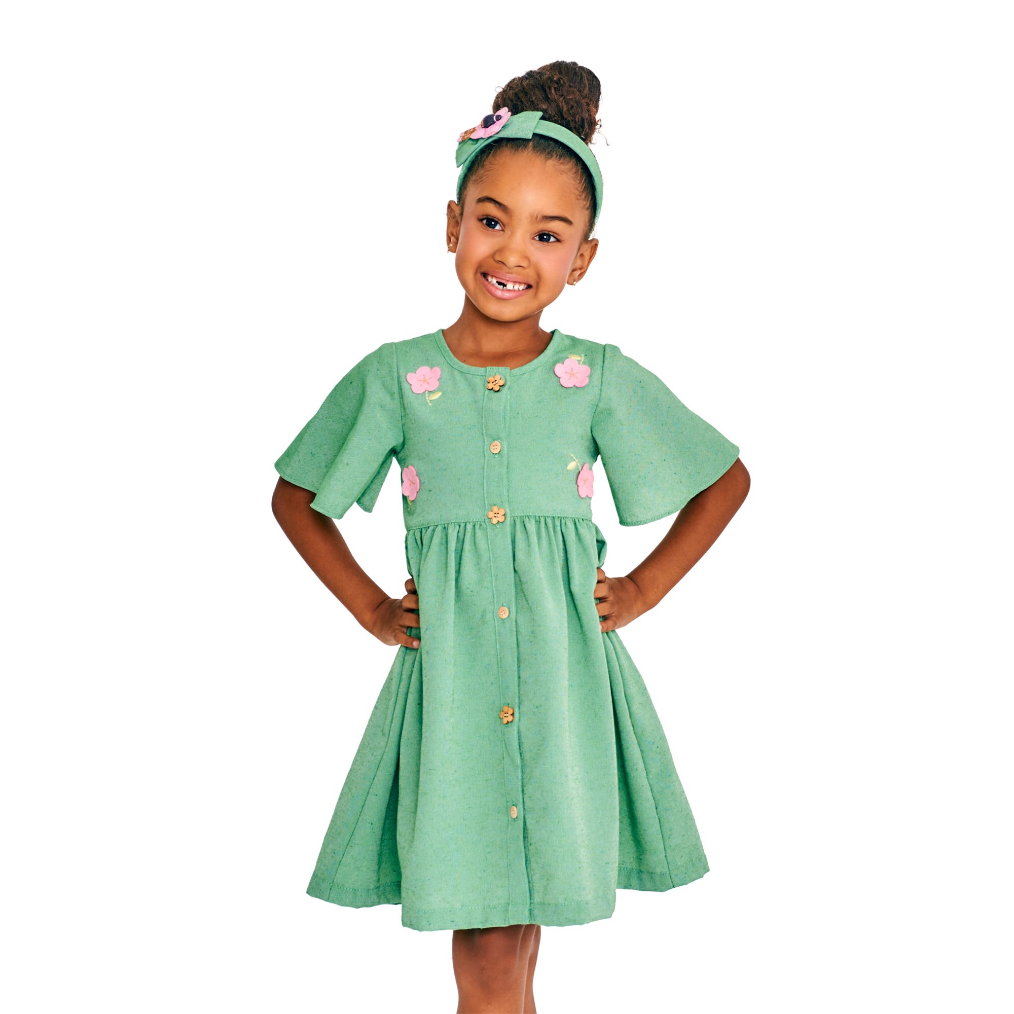 Vestido-Infantil-Dancando-Entre-Flores-Verde-Popeline1