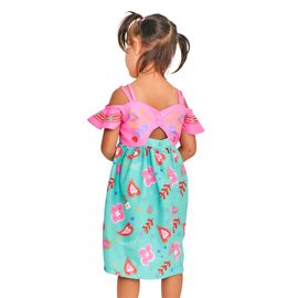 Vestido-Infantil-Rosa-e-Esmeralda-Um-Dia-de-Borboleta-2