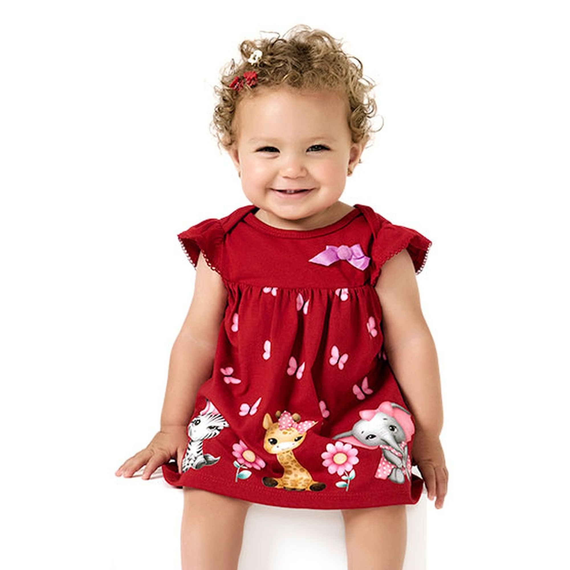 vestido-body-bebe-malha-vermelho-filhotes-zoo-e-borboletas