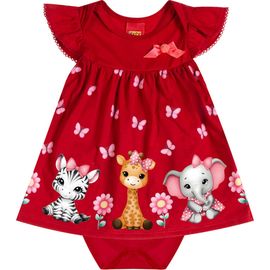 vestido-body-bebe-malha-vermelho-filhotes-zoo-e-borboletas-2