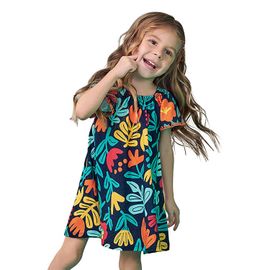 Vestido-Infantil-Malha-Azul-Marinho-folhas-e-flores-1