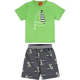 -	Conjunto-Infantil-Camiseta-Verde-Veleiro-Bordado-e-Bermuda-Chumbo-2