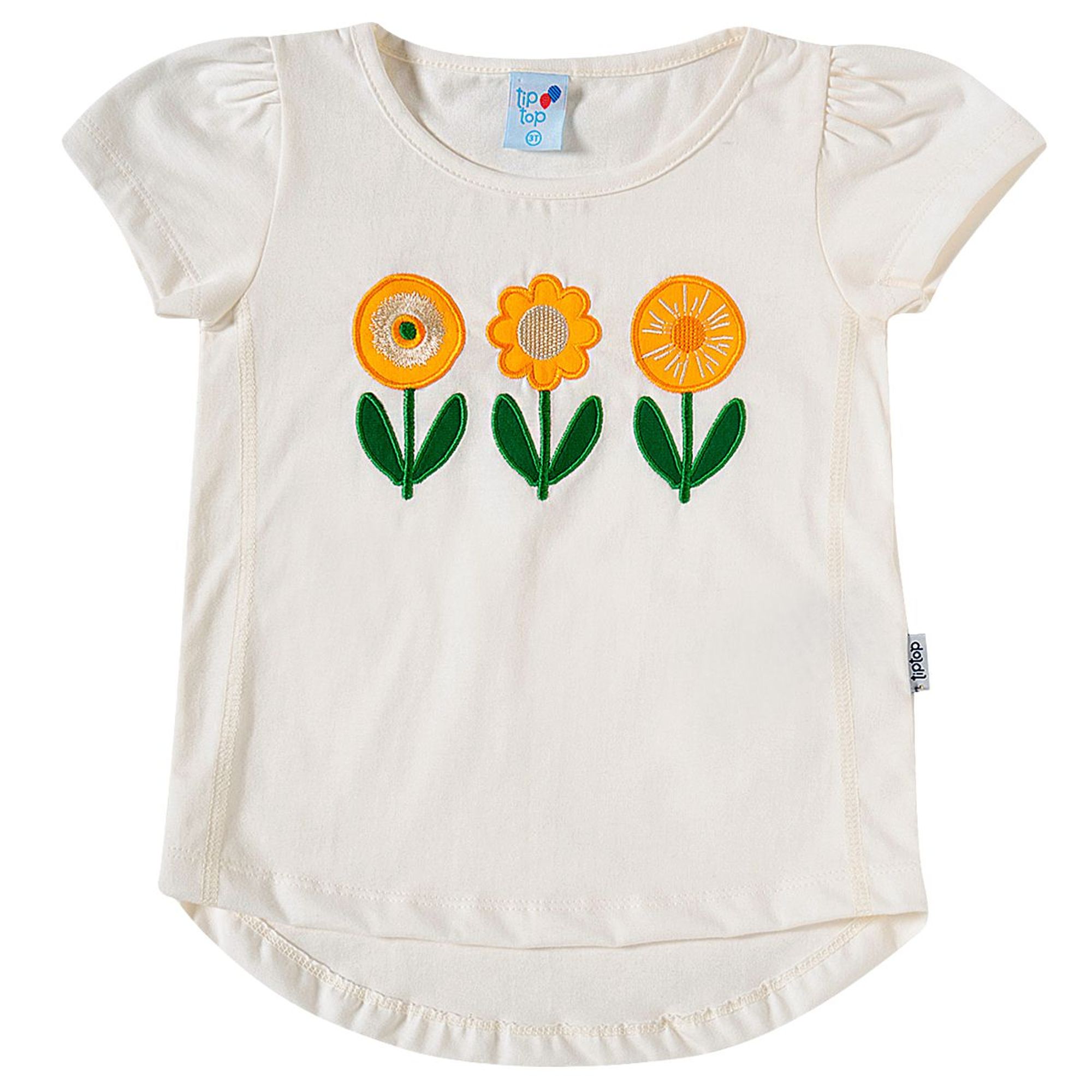 Blusa-Infantil-Manga-Curta-Cotton-Off-White-Flores-Amarelas-Bordadas