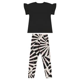Conjunto-Infantil-Blusa-Preta-Malha-e-Legging-Cotton-Estampa-Abstrata-2