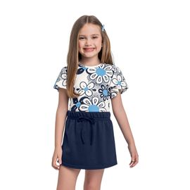 -	Conjunto-Infantil-Blusa-Cotton-Neve-Floral-e-Short-Saia-Moletom-Marinho--1