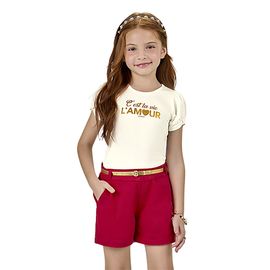 Conjunto-Meninas-Blusa-Lamour-Dourado-e-Short-Sarja-Vermelho-1