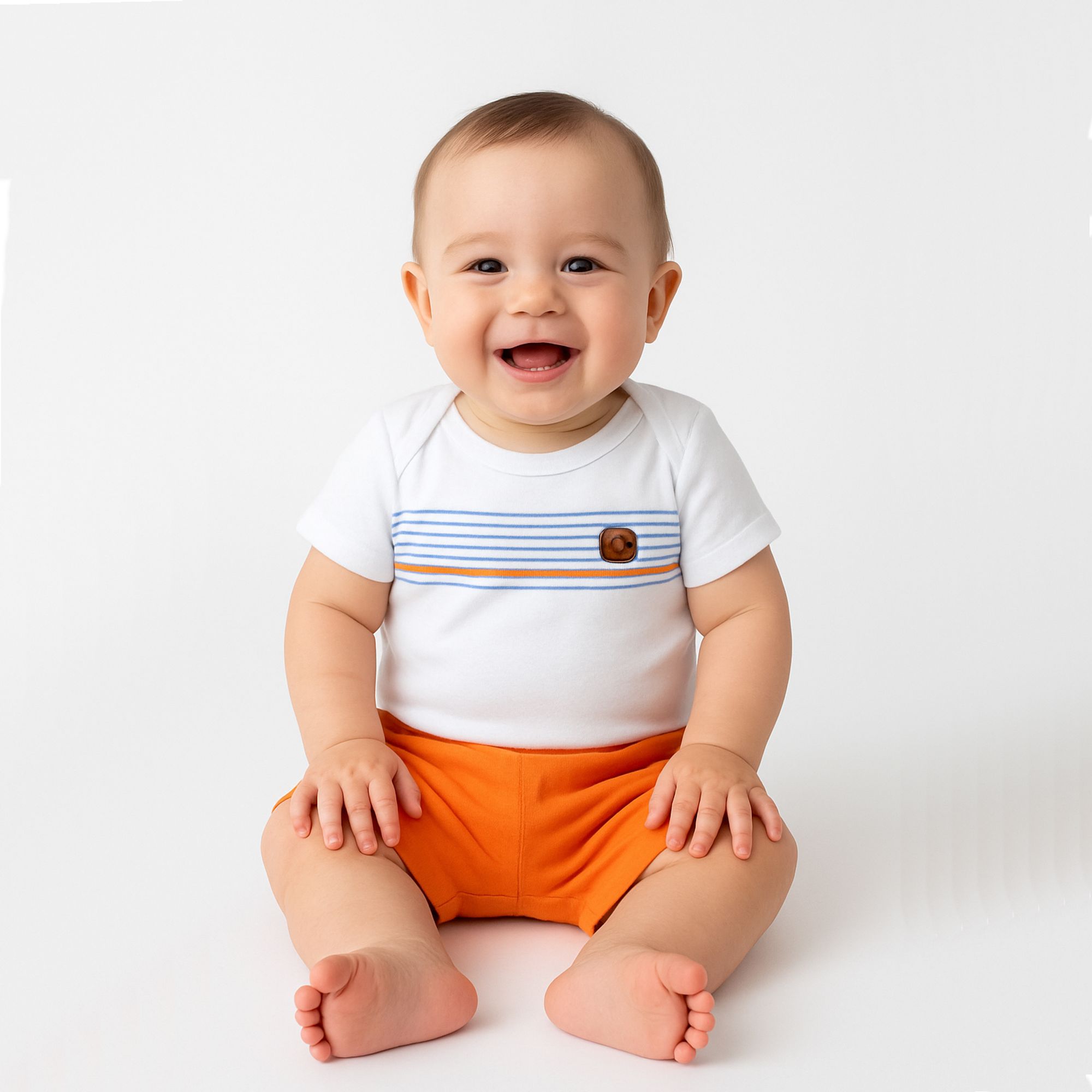 Conjunto-Bebe-Body-Branco-Listrinhas-Azuis-e-Bermuda-Moletom-Laranja-1