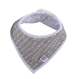 Babador-Bandana-Impermeavel-em-Tecido-cinza-estrelinhas