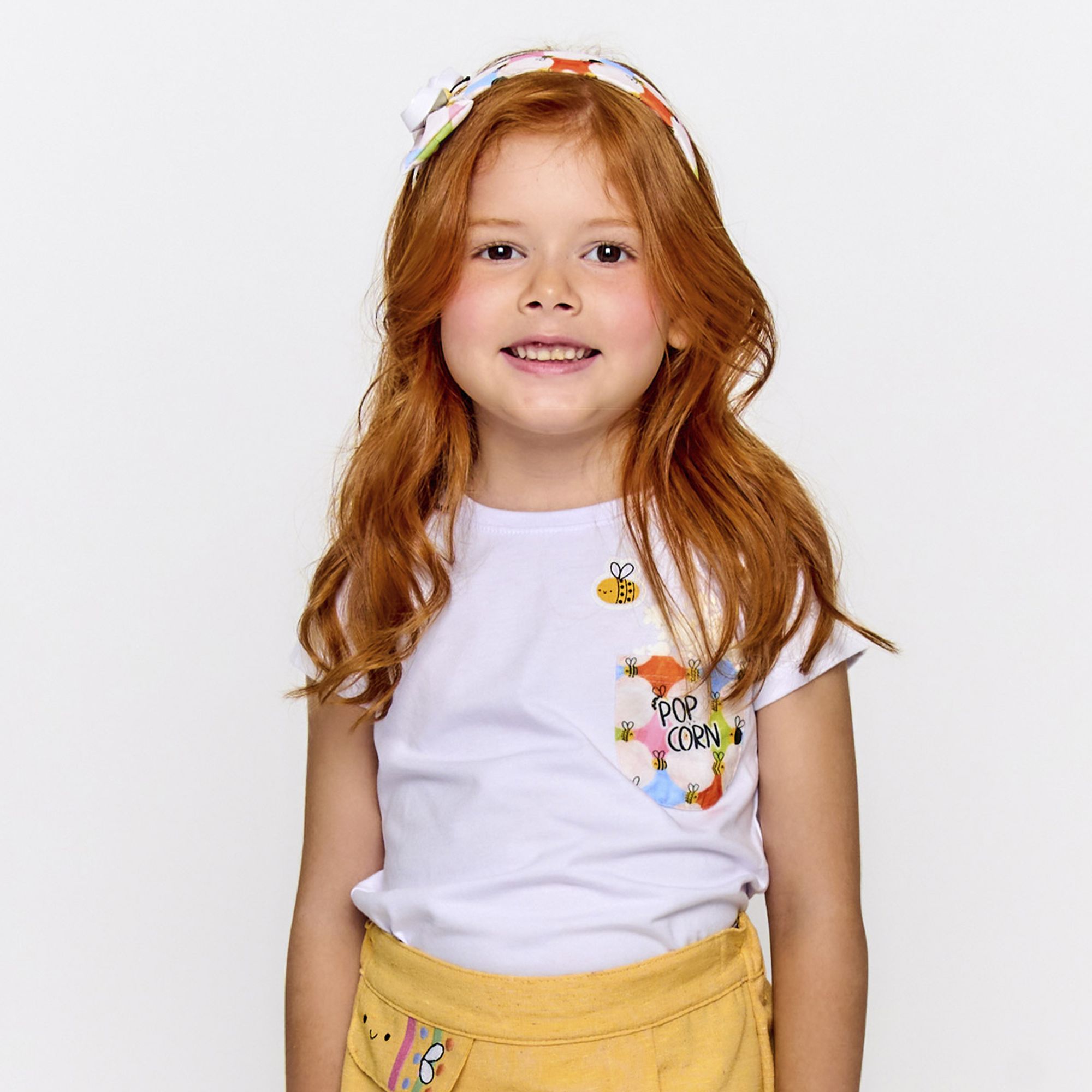 Blusa-Infantil-Manga-Curta-Branca-Abelhinha-Pop-Corn-Alphabeto-1