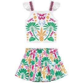 Conjunto-Meninas-Blusa-e-Saia-Branco-Estampa-Tropical-com-Brilho-2