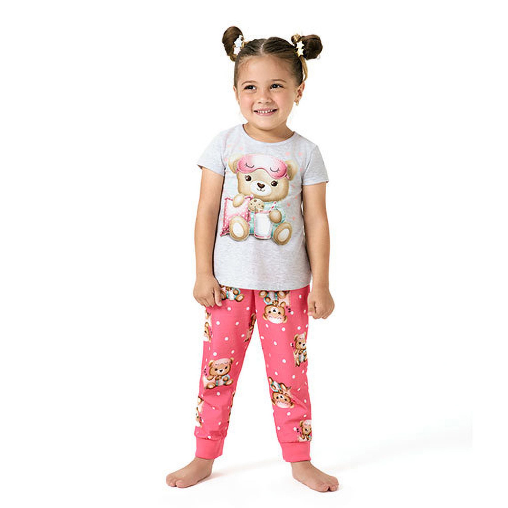 pijama-meninas-camiseta-curta-mescla-ursinha-e-calca-rosa-1