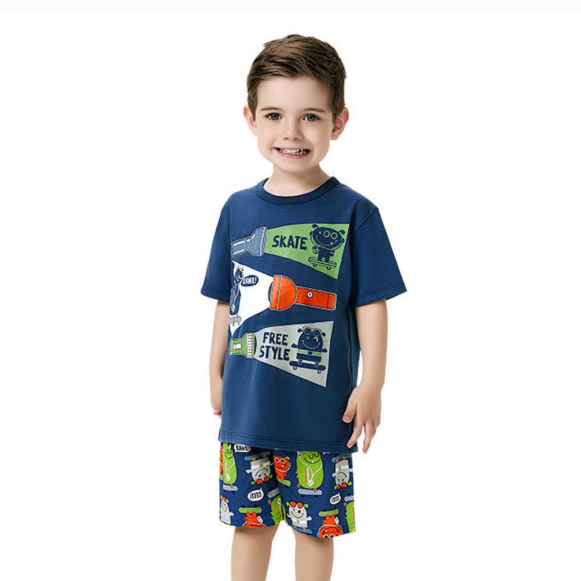 Pijama-Curto-Meninos-Malha-Azul-Lanterna-Monstrinhos-1