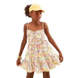 Vestido-Infantil-Fabula-Alcas-Decote-Franzido-Branco-Mistura-Selvagem-1
