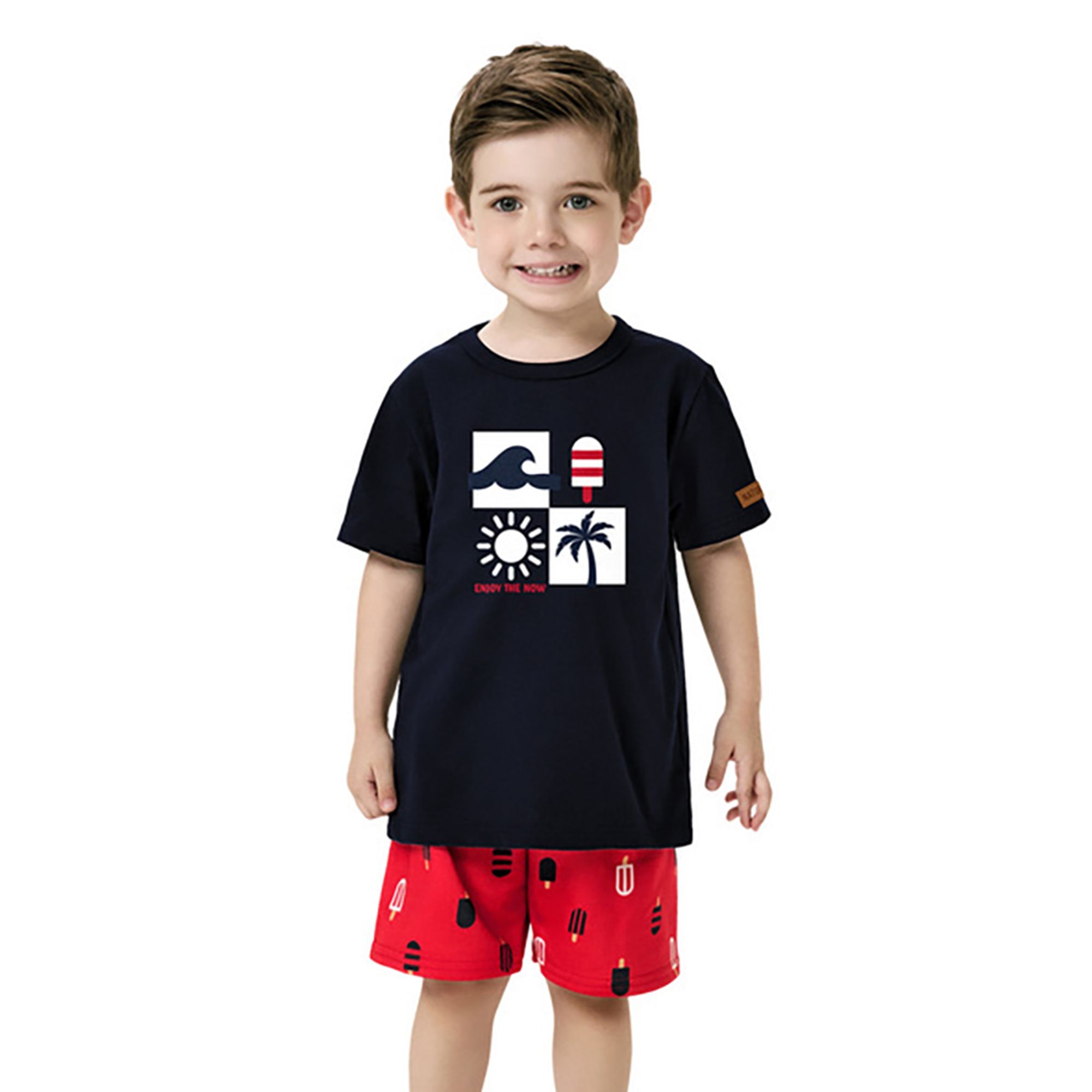 Conjunto-Meninos-Camiseta-Marinho-Enjoy-The-Now-e-Bermuda-Vermelha-1