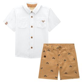 -	Conjunto-Meninos-Camisa-Branca-Tricoline-e-Bermuda-Sarja-Caramelo-2