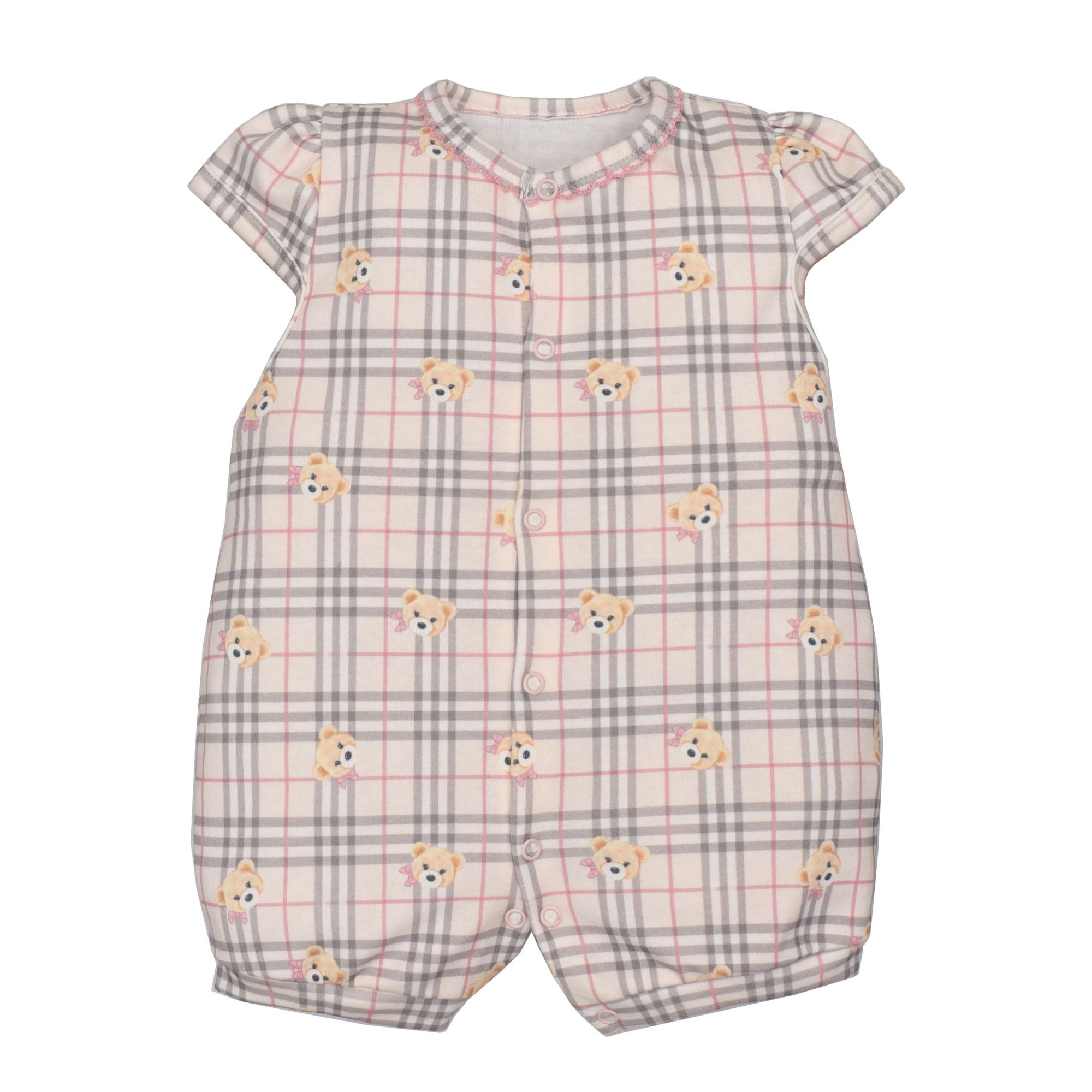 -	Macaquinho-Bebe-Suedine-Xadrez-Rosa-Claro-Ursinha-Bordada-1