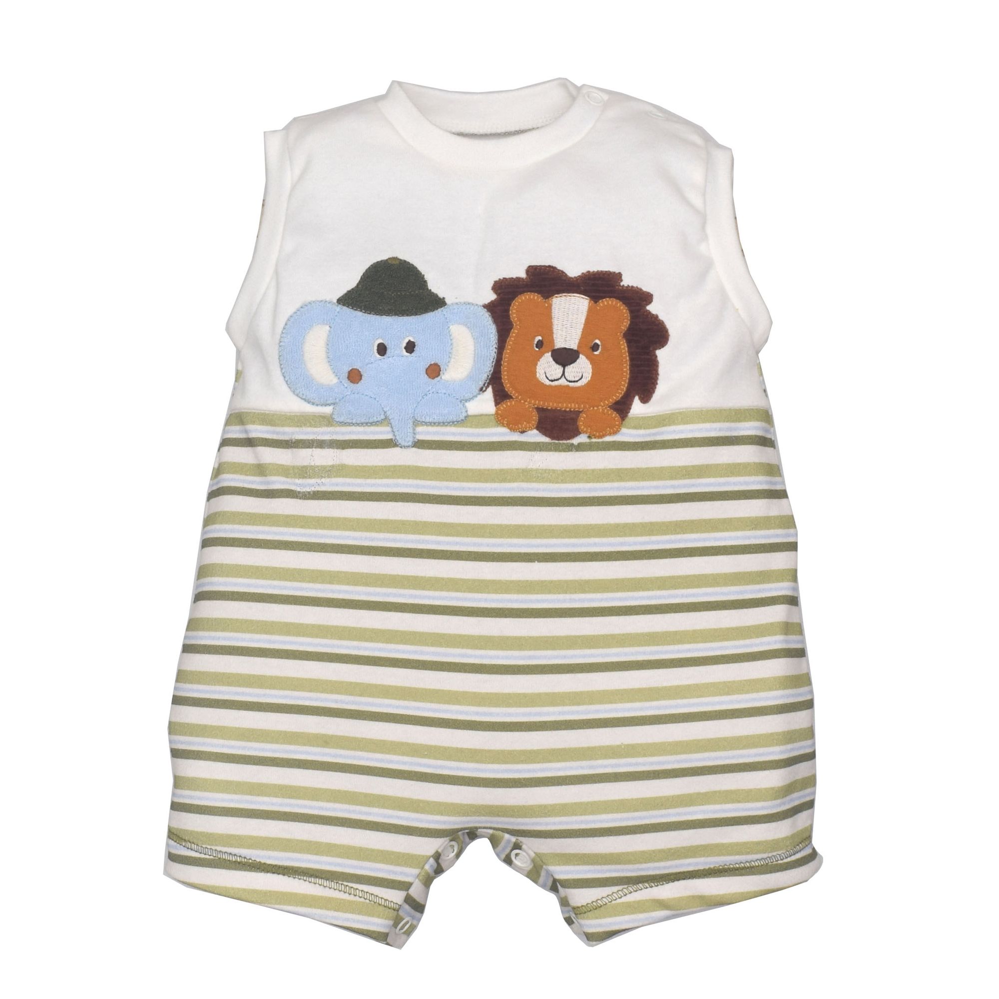 Banho-de-Sol-Bebes-Suedine-Leao-e-Elefante-Bordados-Listras-Verde-1