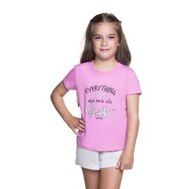 Pijama-Curto-Meninas-Malha-Made-With-Love-Pink-e-Cinza-Mescla-1