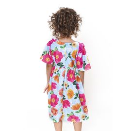 Vestido-Infantil-Florescer-Azul-Claro-Flores-Pink-Alphabeto-2