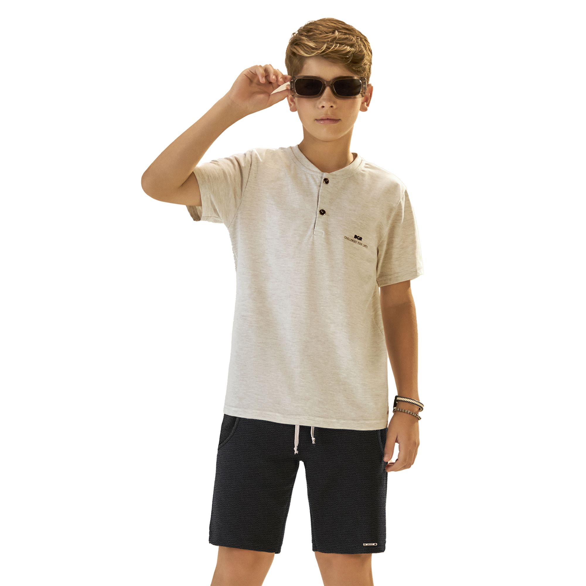 Conjunto-Meninos-Camiseta-Henley-Mescla-e-Bermuda-Pique-Preta-1