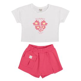 Conjunto-Meninas-Blusa-Branca-Flor-Coracao-e-Short-Saia-Rosa-2