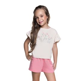Conjunto-Meninas-Blusa-Bege-Florzinhas-Postal-e-Short-Rosa-1