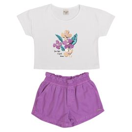 Conjunto-Meninas-Blusa-Branca-Flores-e-Short-Clochard-Sarja-Violeta-2