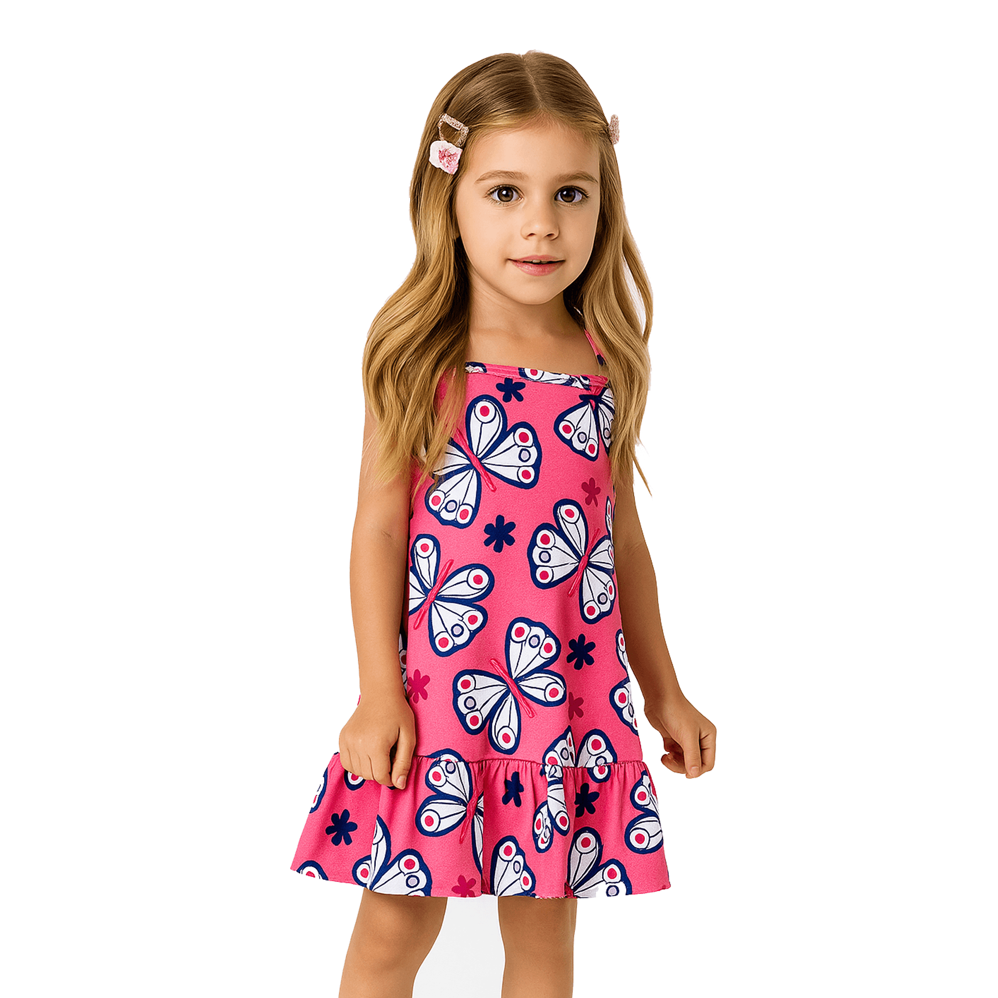 Vestido-Infantil-Alcas-Malha-Rosa-Borboletas-Barra-Babado-1