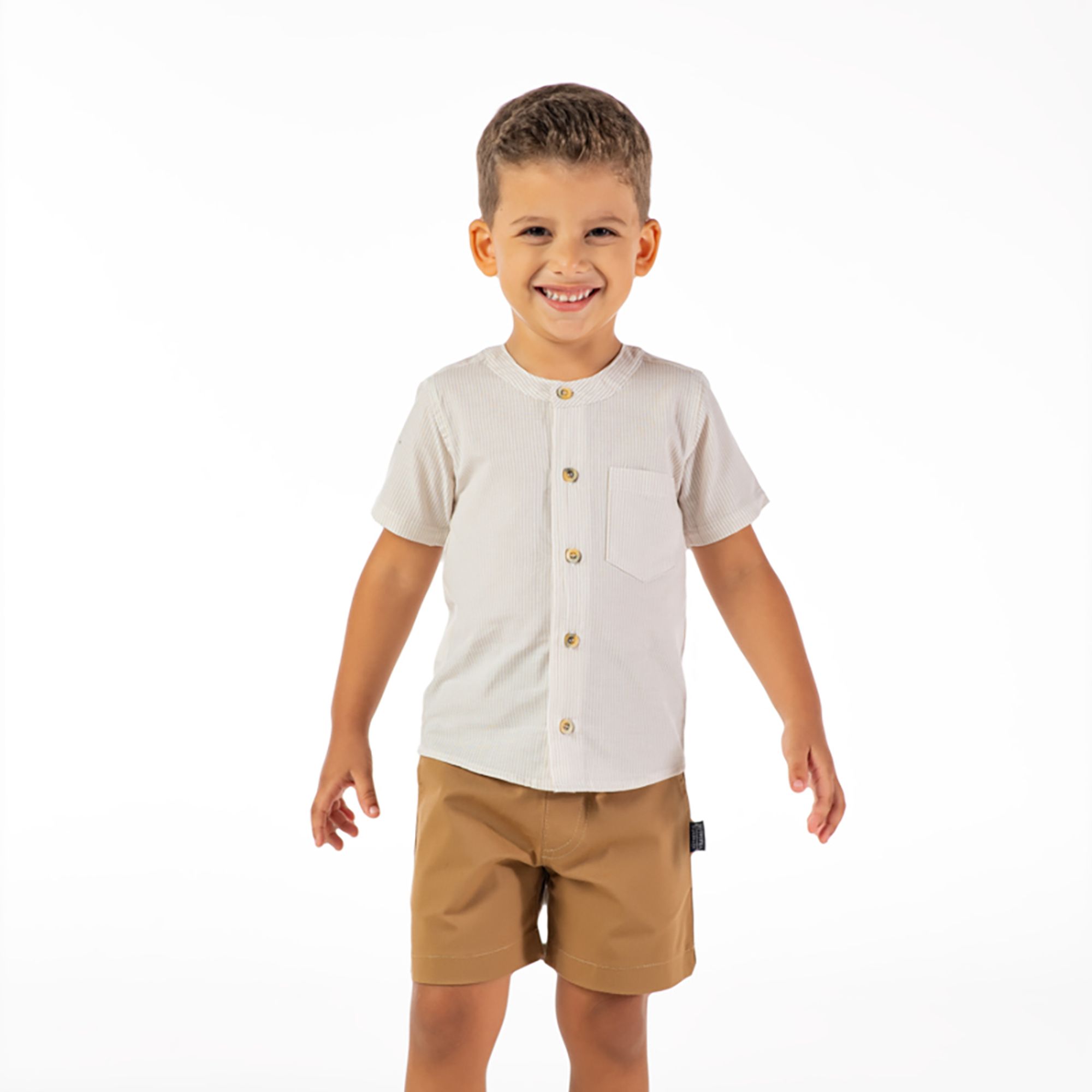 -	Conjunto-Meninos-Camisa-Gola-Potuguesa-Listrada-Bege-e-Bermuda-Chocolate-1