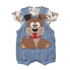 -	Conjunto-Bebes-Banho-de-Sol-Jeans-Cachorro-Bordado-e-Body-Cachorrinhos-1