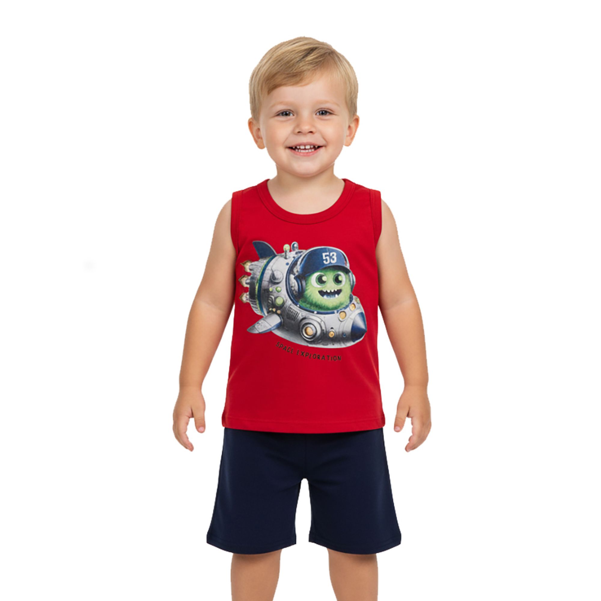 -	Conjunto-Meninos-Regata-Vermelha-Monster-Space-e-Bermuda-Azul-Marinho-1