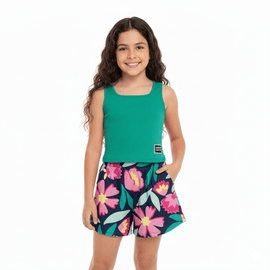 Conjunto-Meninas-Regata-Ribana-Verde-Esmeralda-e-Short-Tropical-1